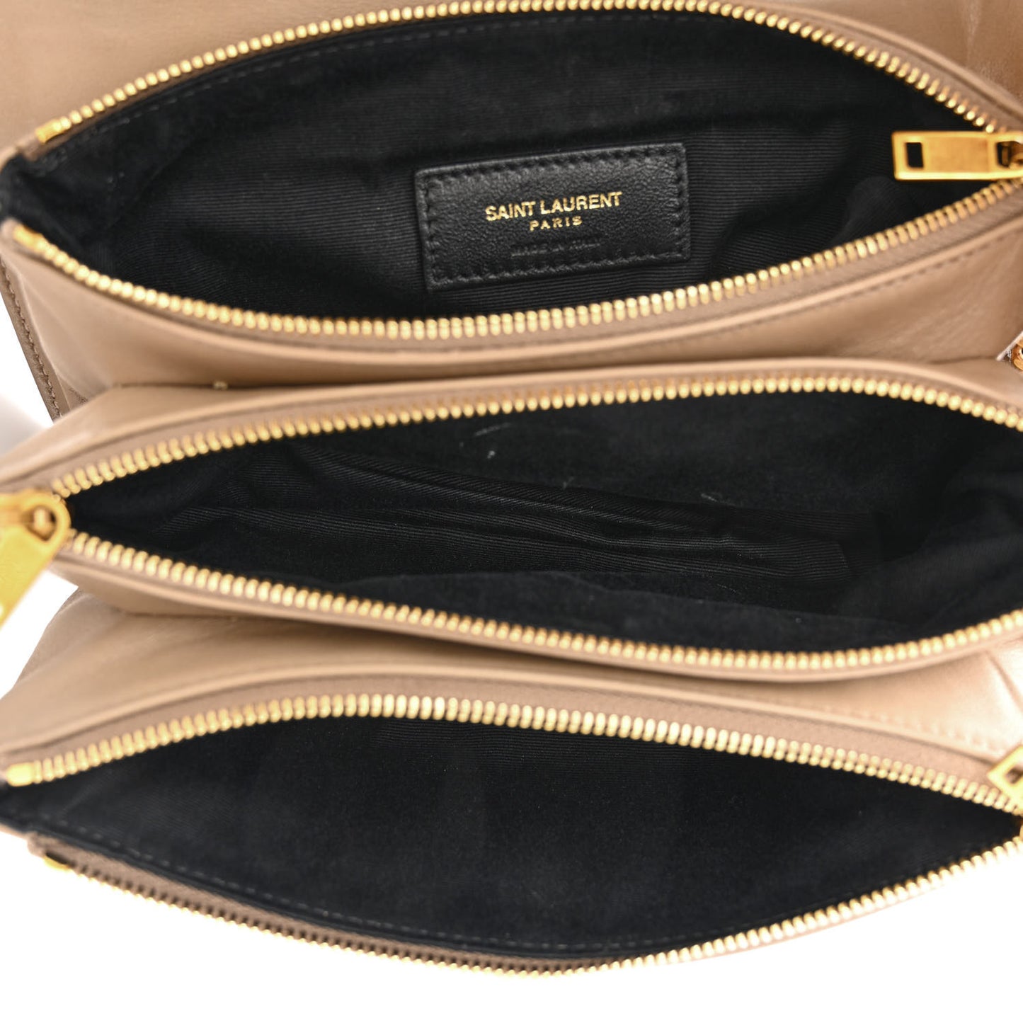 Lambskin Diamond Quilted Angie Chain Bag Tan