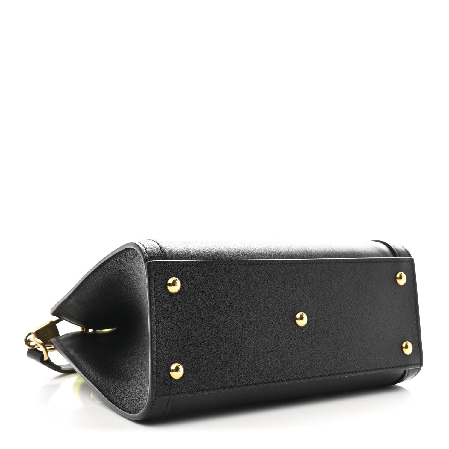 Gucci Wonka Grain Calfskin Mini Diana Tote Bag Black Yellow Fluo 4 of 10