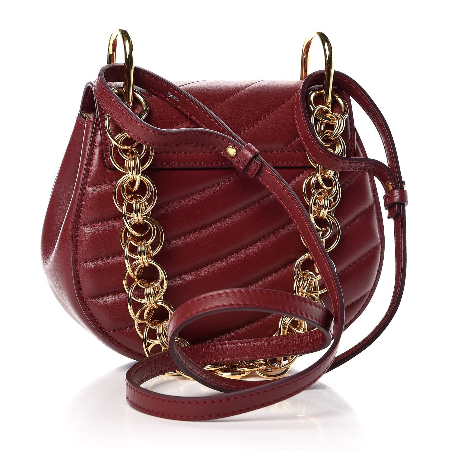 Calfskin Quilted Mini Drew Bijou Shoulder Bag Plum Purple