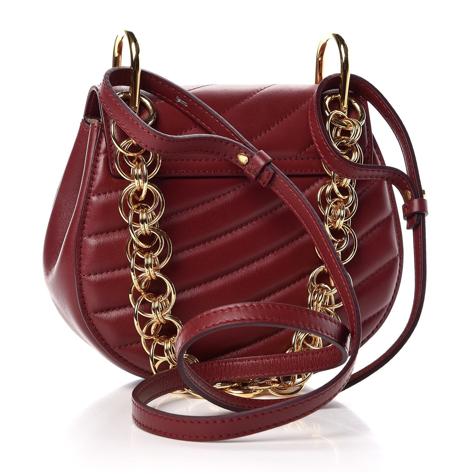 Chloe Calfskin Quilted Mini Drew Bijou Shoulder Bag Plum Purple 2 of 7