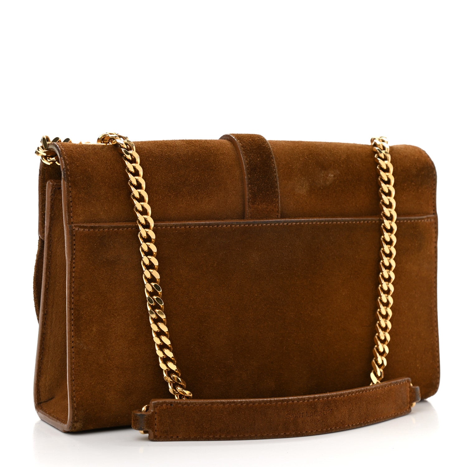 Saint Laurent Suede Fringe Small Monogram Satchel Light Ocre 4 of 17
