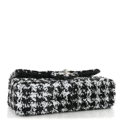 Chanel Sequin Houndstooth Small Flap Black White 4 of 12