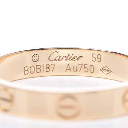 Cartier 18K Yellow Gold 3.5mm LOVE Wedding Band Ring 59 8.75 4 of 6