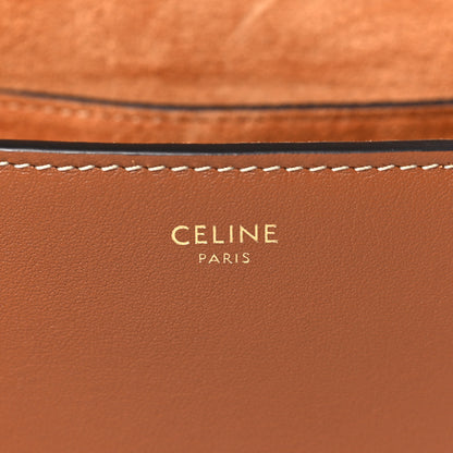 Celine Smooth Calfskin Cuir Triomphe Folco Crossbody Bag Tan 6 of 10
