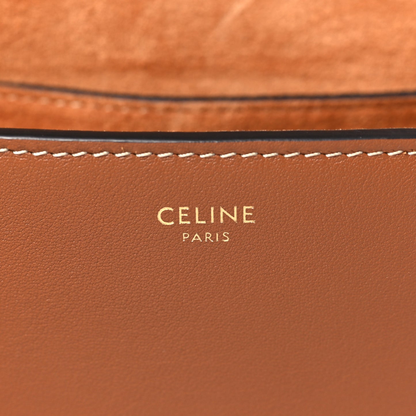 Smooth Calfskin Cuir Triomphe Folco Crossbody Bag Tan