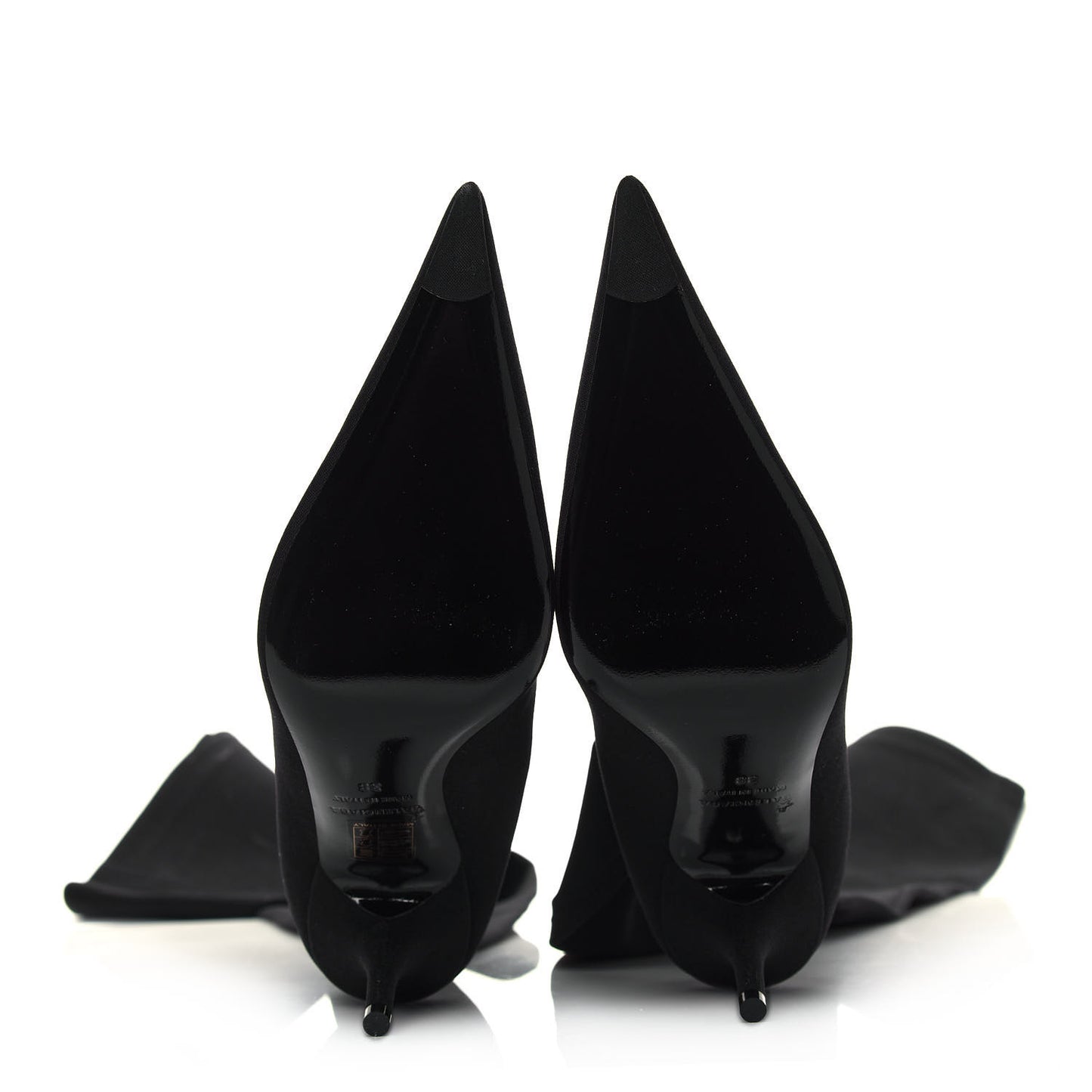 Spandex Pointed Toe Knife Thigh High Boots 38 Black