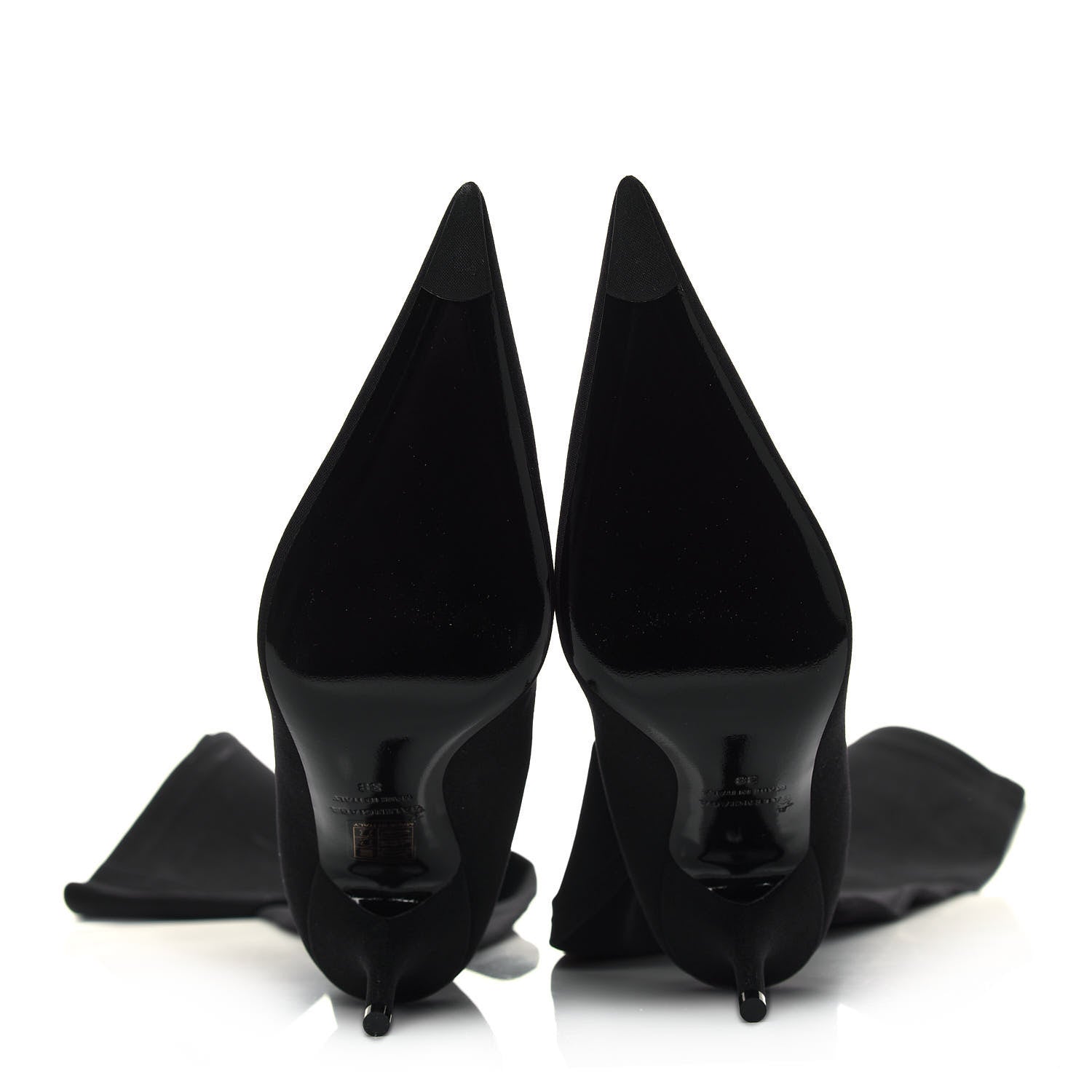 Balenciaga Spandex Pointed Toe Knife Thigh High Boots 38 Black 5 of 7