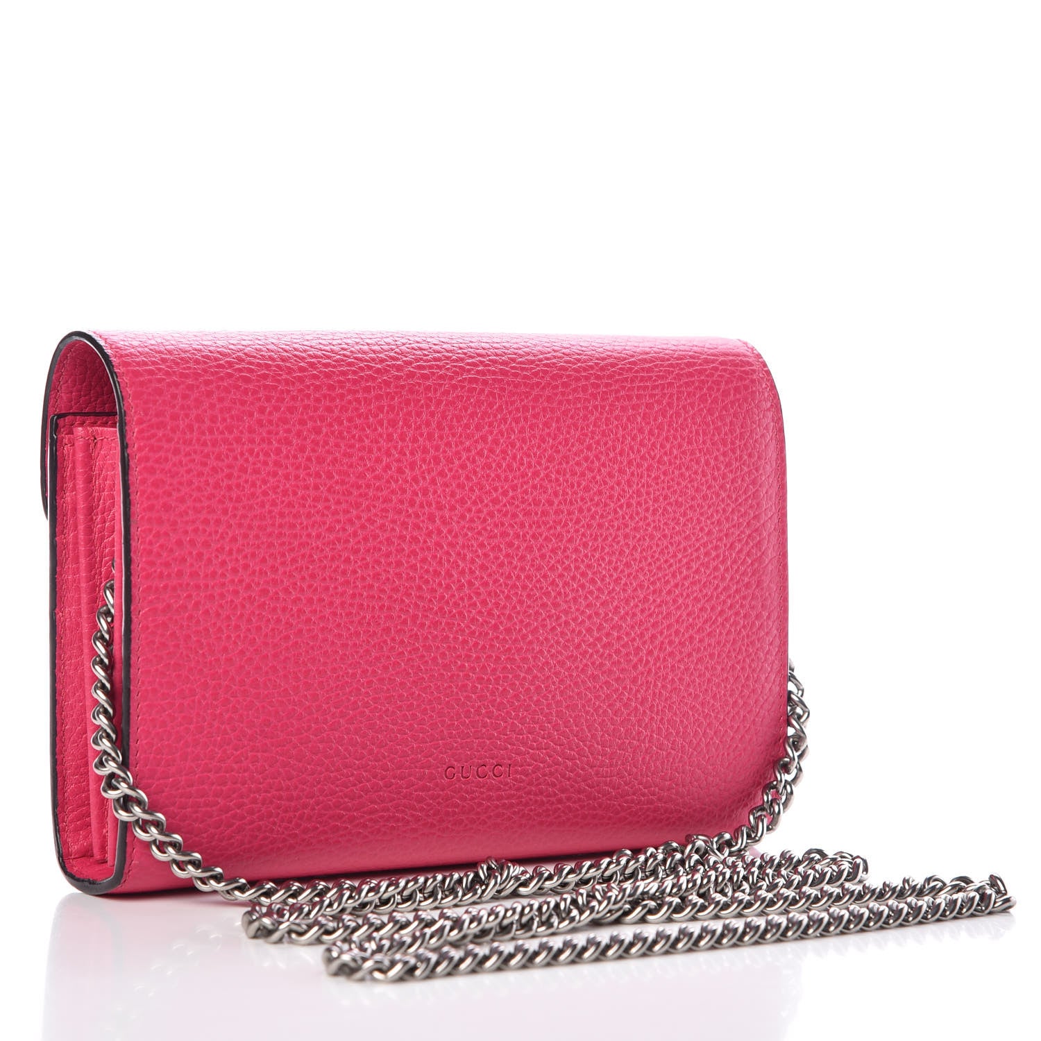 Gucci Dollar Calfskin Crystal Mini Dionysus Chain Wallet Box Pink 3 of 10