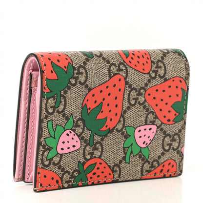 Gucci GG Supreme Monogram Strawberry Card Case 3 of 7
