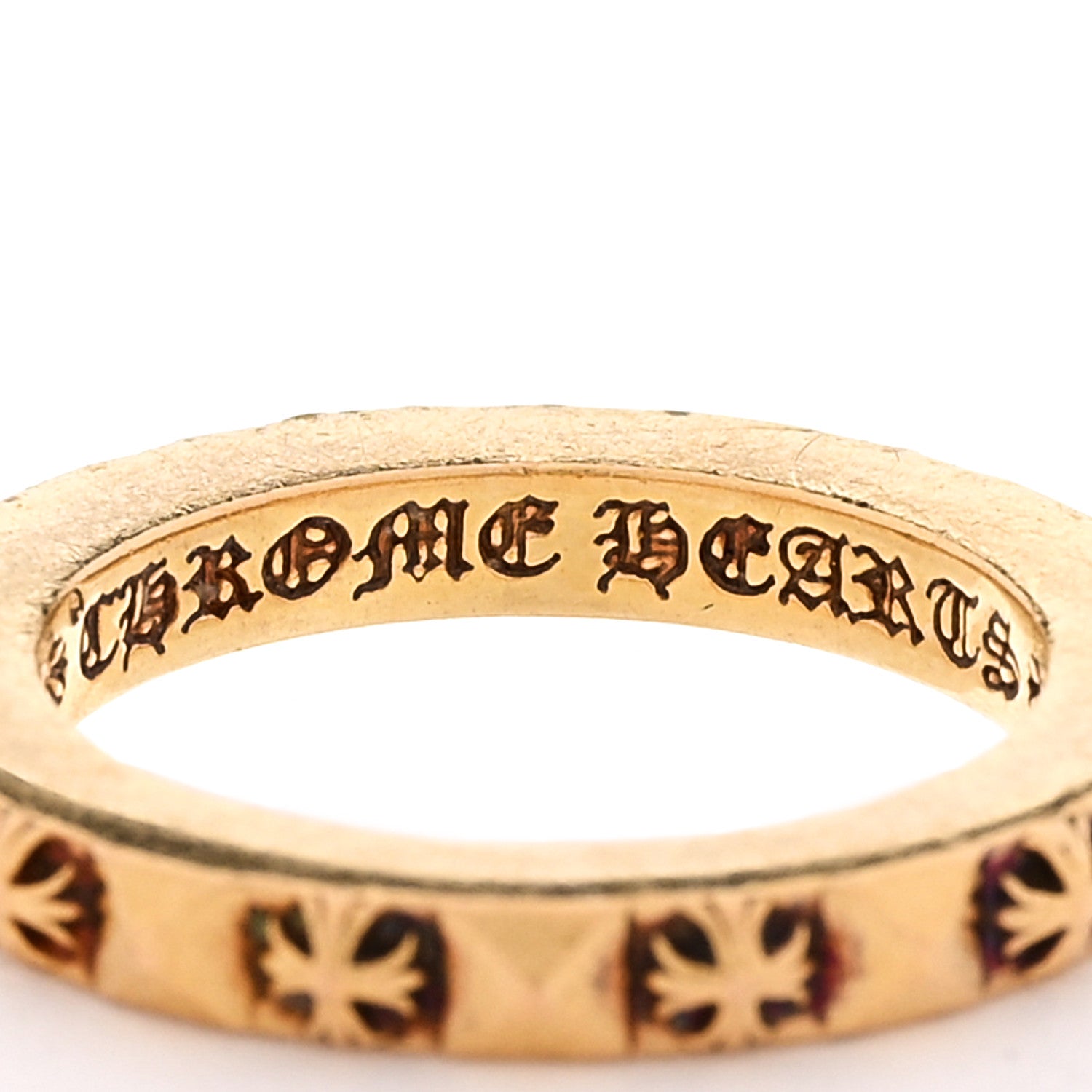 Chrome Hearts 22K RING ※マクマク Chrome Hearts 22K Gold True F*ucking Punk Maltese Cross Band Ring
