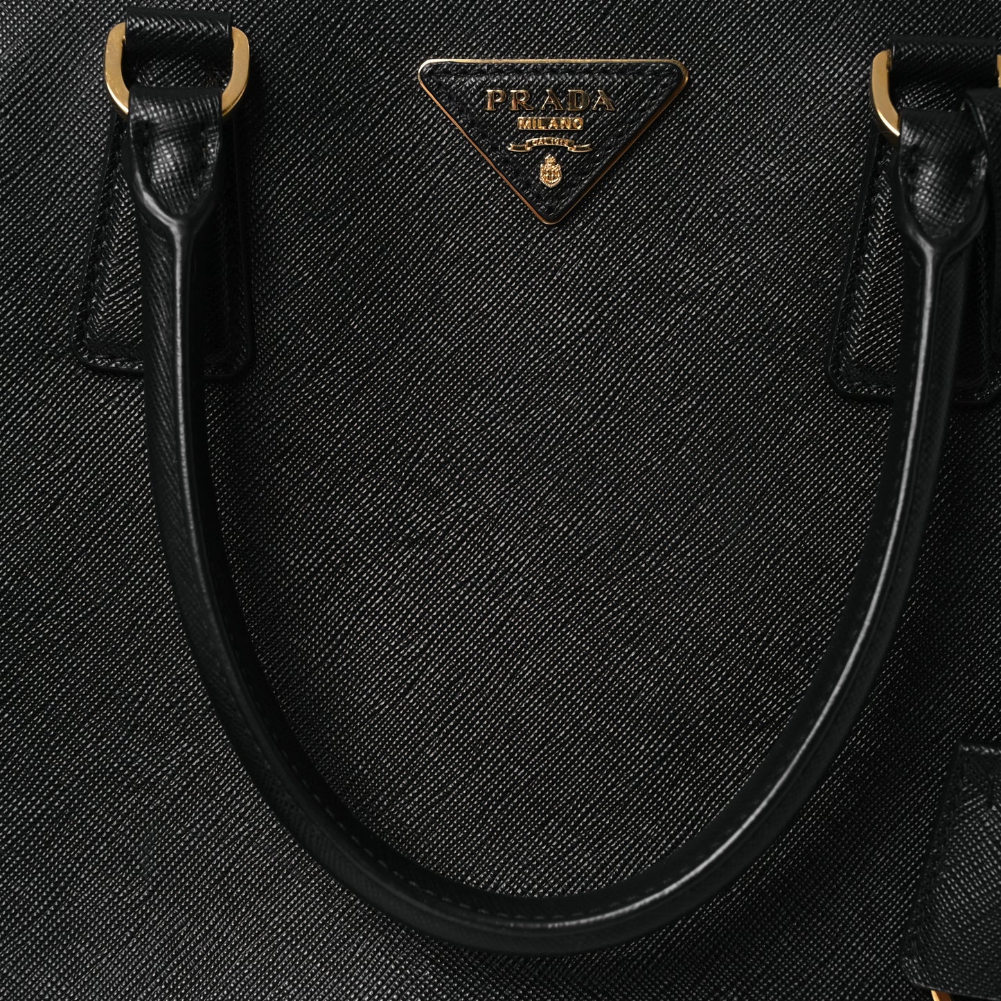 Saffiano Lux Large Galleria Double Zip Tote Black