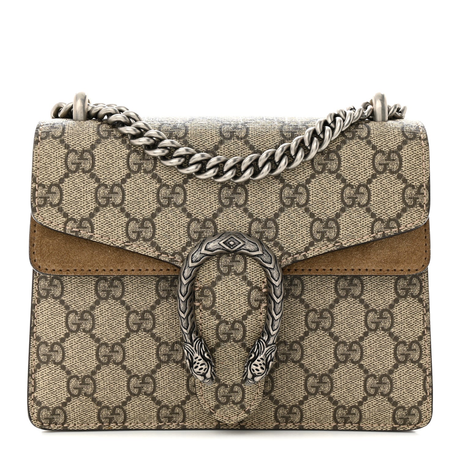 Gucci GG Supreme Monogram Mini Dionysus Shoulder Bag Taupe 1 of 11