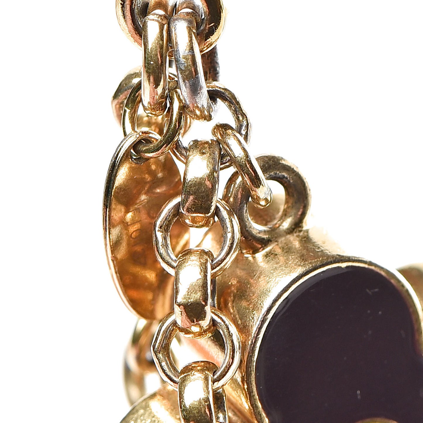 Fleur De Monogram Bag Charm Dore