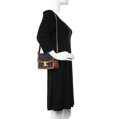 Celine Calfskin Triomphe Canvas Teen Triomphe Bag Tan 2 of 10