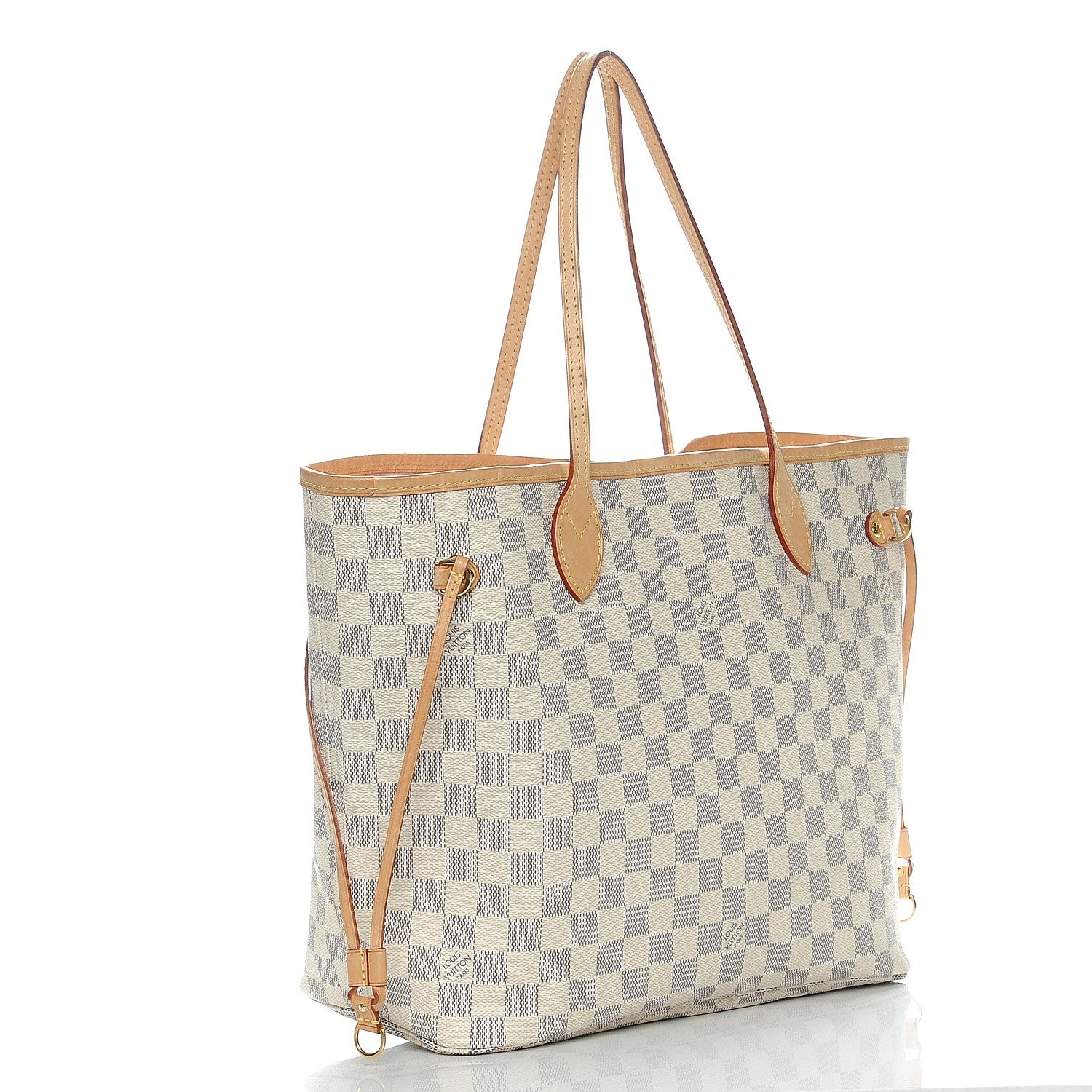 Louis Vuitton Damier Azur Neo Neverfull MM Rose Ballerine 3 of 8