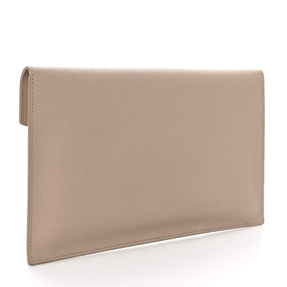Saint Laurent Grain De Poudre Uptown Pouch Dark Beige 3 of 9