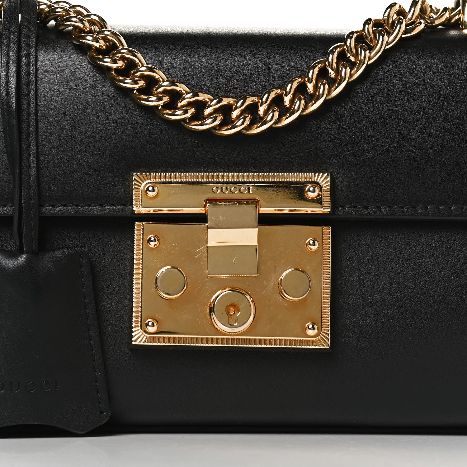 Gucci Calfskin Small Padlock Shoulder Bag Black 9 of 13