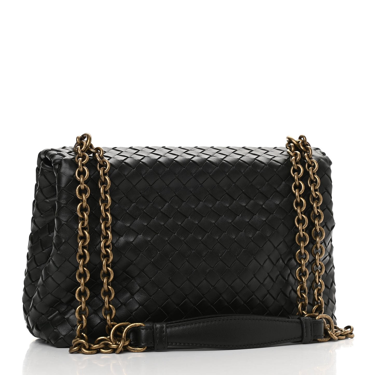 Nappa Intrecciato Small Olimpia Shoulder Bag Dark Moss