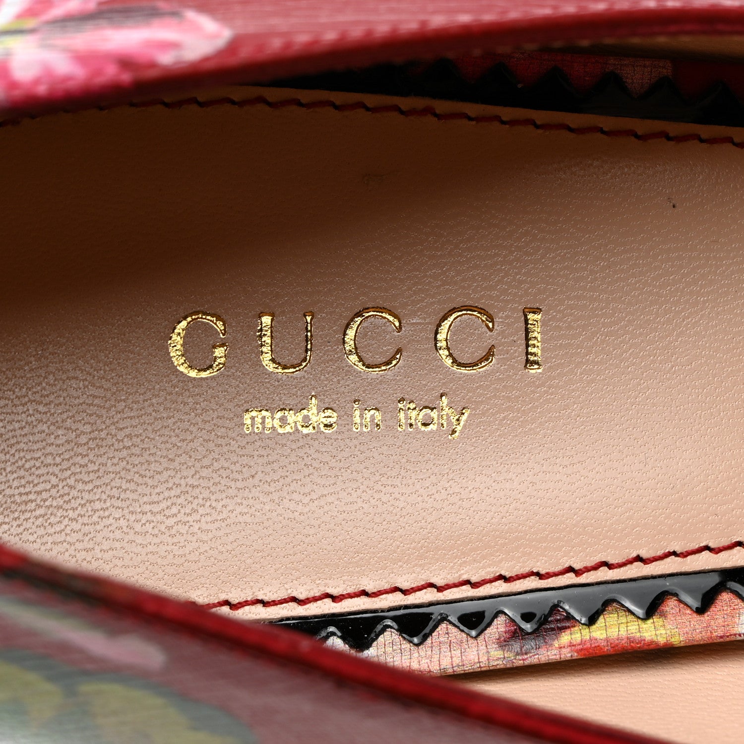 Gucci Calfskin Blooms Print High Heel Pumps 39 Romantic Cerise Multicolor 6 of 9