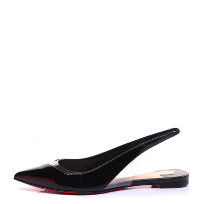 Christian Louboutin Patent PVC V Dec Flat 36.5 Black 1 of 10