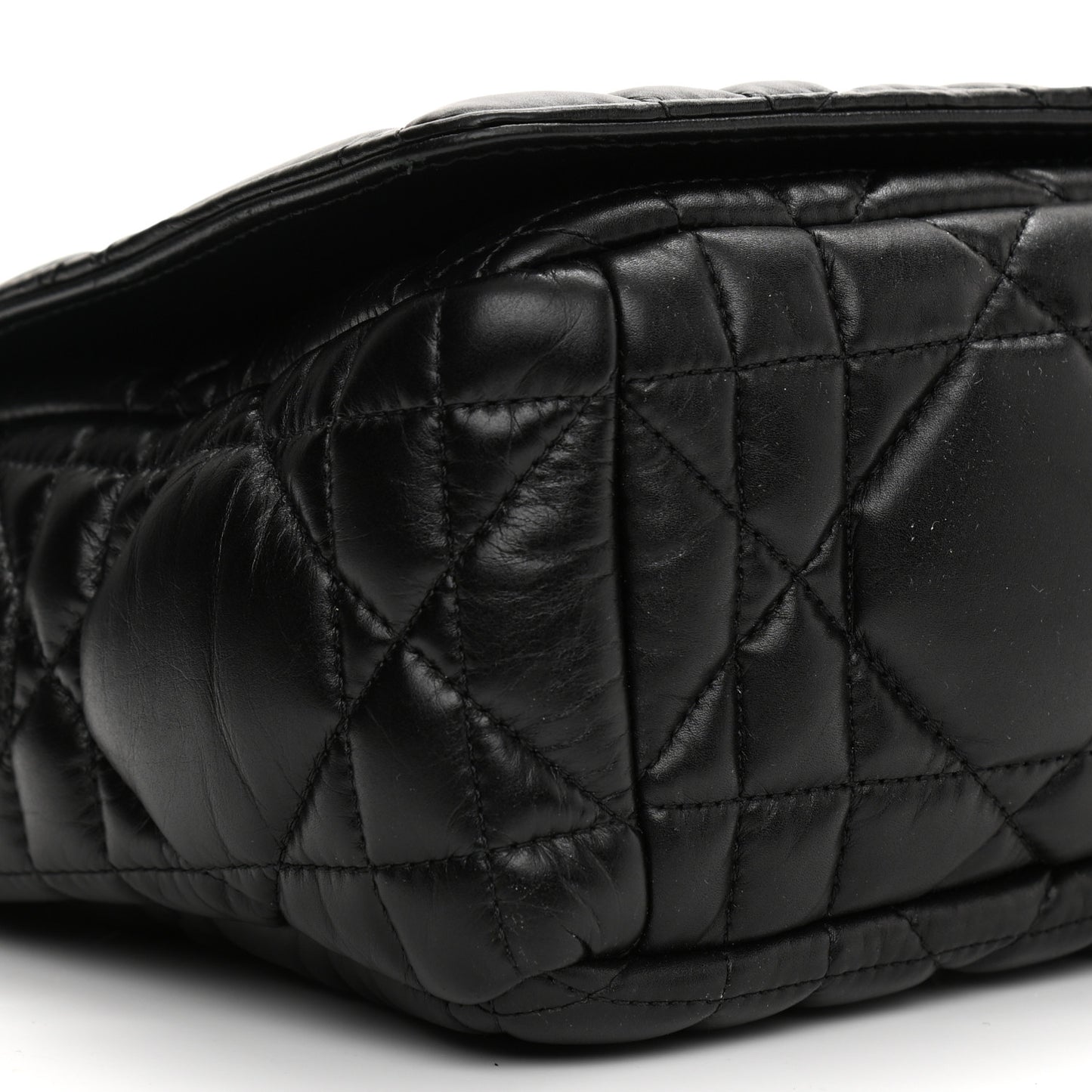 Calfskin Macrocannage Large Caro Bag Black