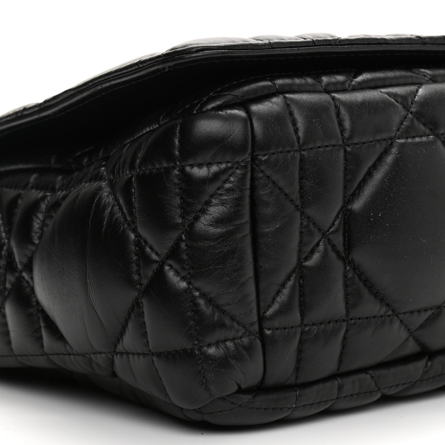 Christian Dior Calfskin Macrocannage Large Caro Bag Black 16 of 19