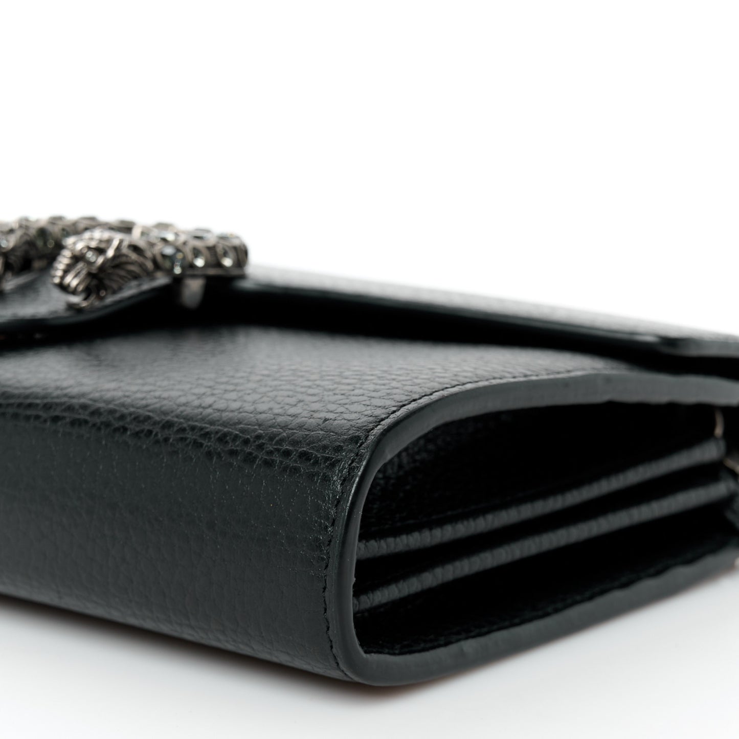 Calfskin Mini Dionysus Chain Wallet Black