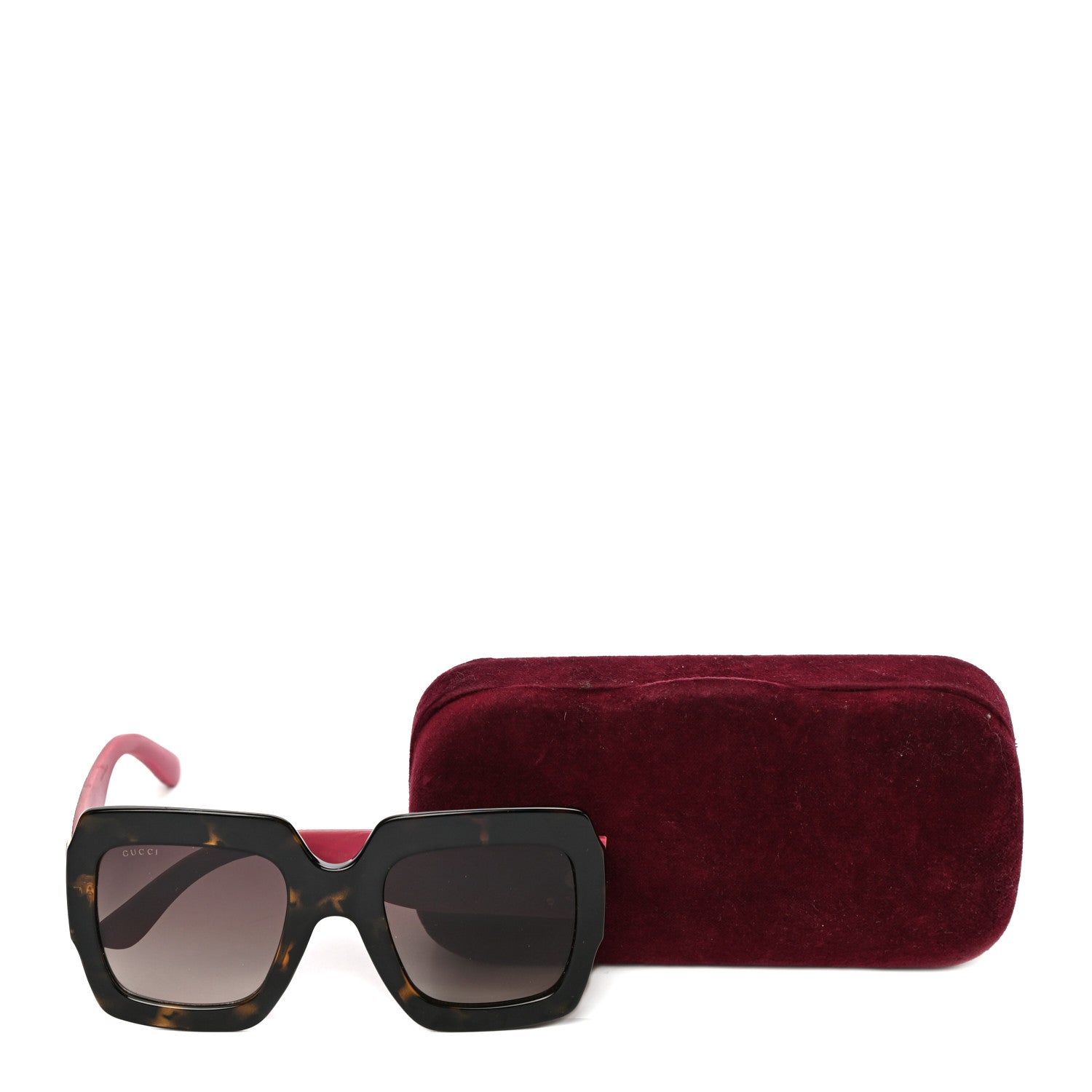 Gucci Square Frame GG0102S Sunglasses Glitter Pink Multi 7 of 7