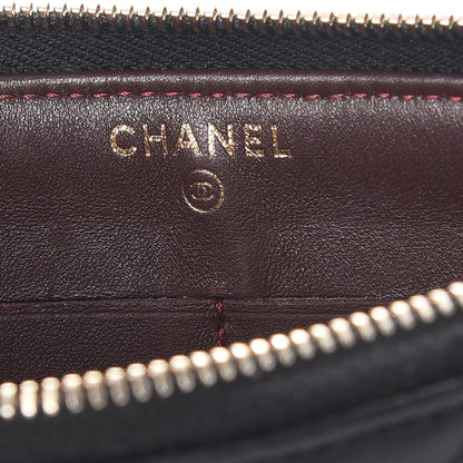 Chanel Lambskin Quilted Zip Pouch Black 6 of 10