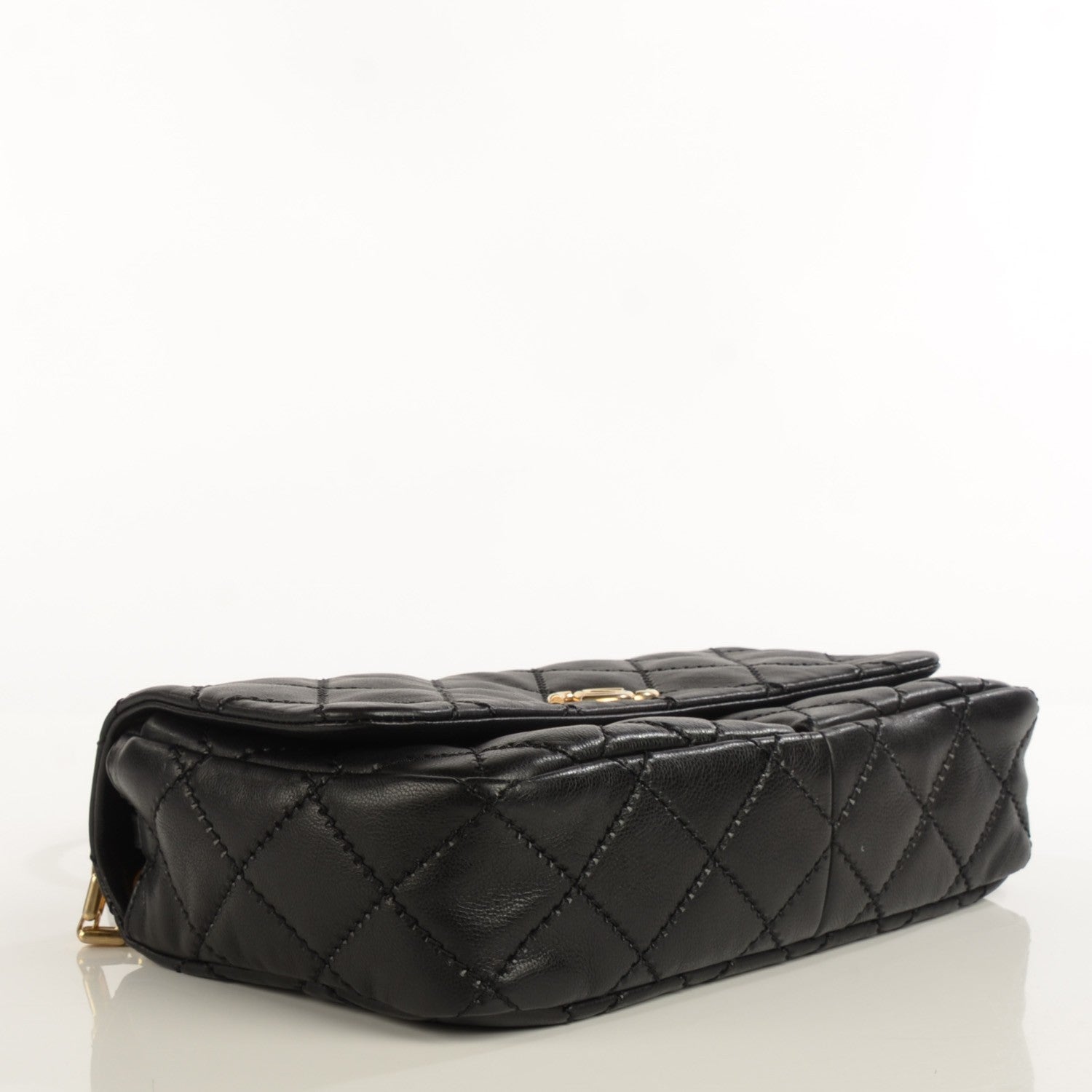 Chanel Calfskin Quilted Large Retro Chain Flap Black 4 of 8