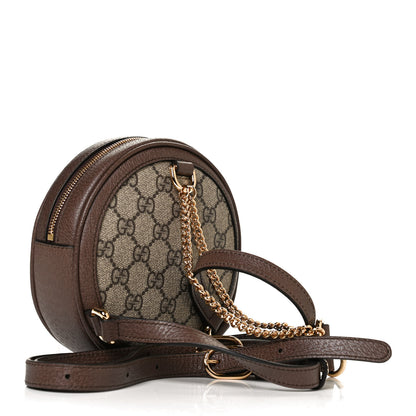 Gucci GG Supreme Monogram Web Mini Ophidia Round Backpack Brown 2 of 8