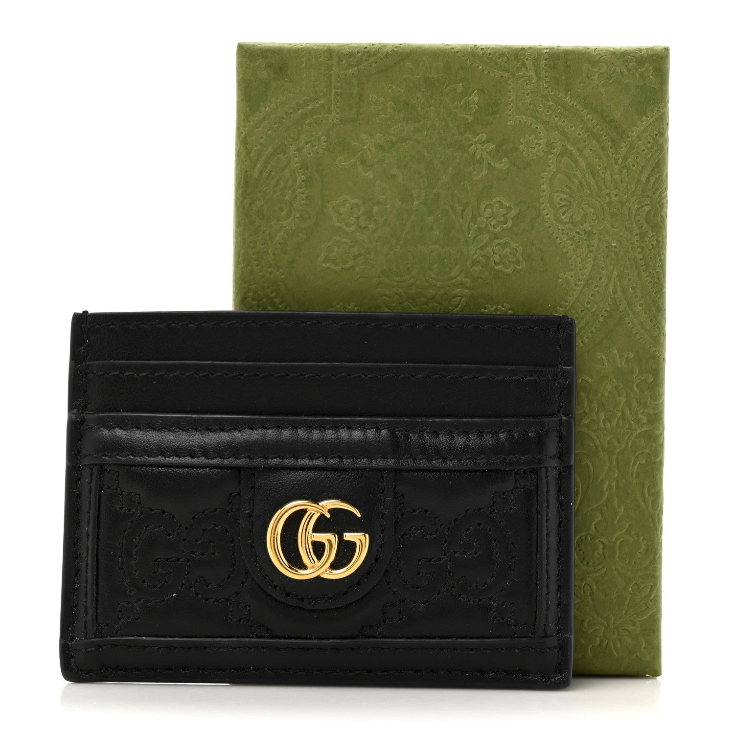 Gucci Calfskin GG Matelasse Card Holder  Black 7 of 7