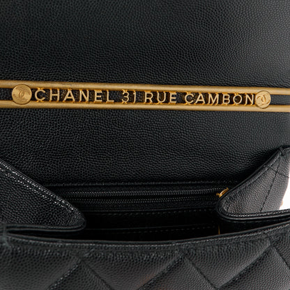 Chanel Caviar Quilted 31 Rue Cambon Mini Top Handle Flap Black 7 of 13