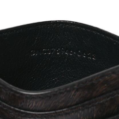 Saint Laurent Calfskin Leopard Print Card Case Black Brown 9 of 9