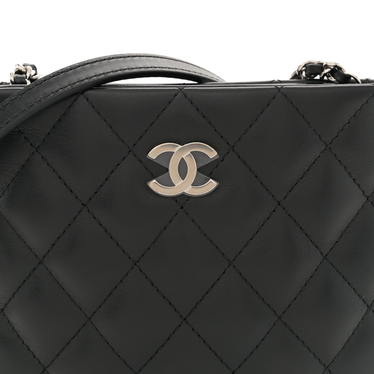 Chanel Lambskin Quilted Crossbody Bag Black 9 of 11