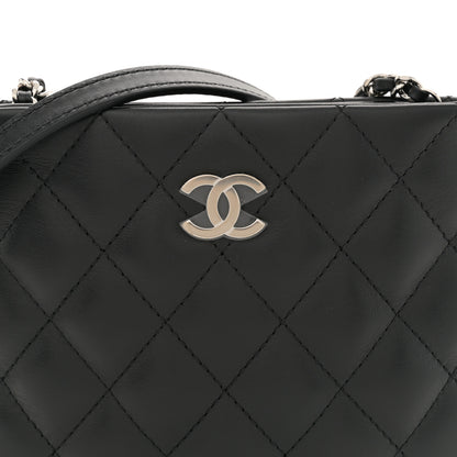 Chanel Lambskin Quilted Crossbody Bag Black 9 of 11