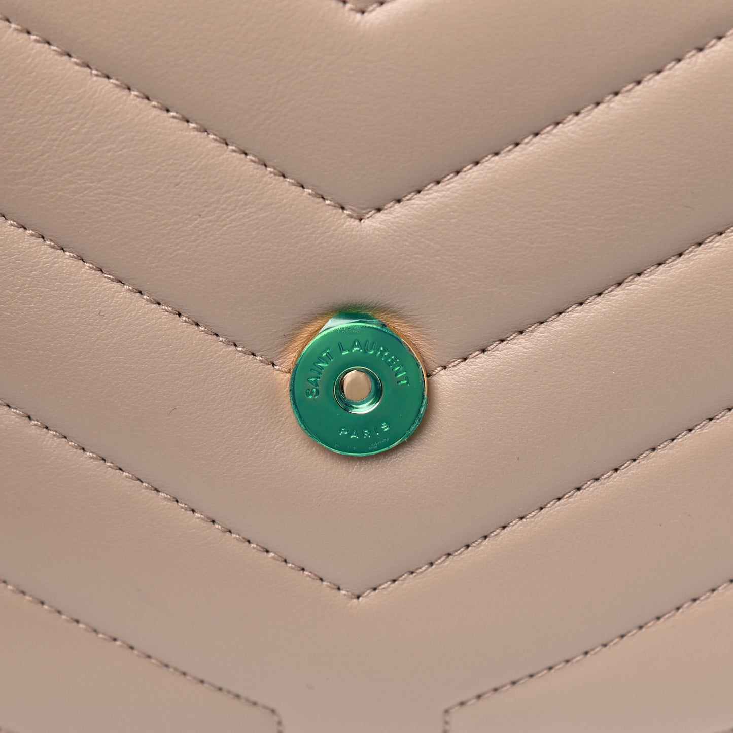 Calfskin Y Quilted Monogram Small Loulou Chain Satchel Dark Beige