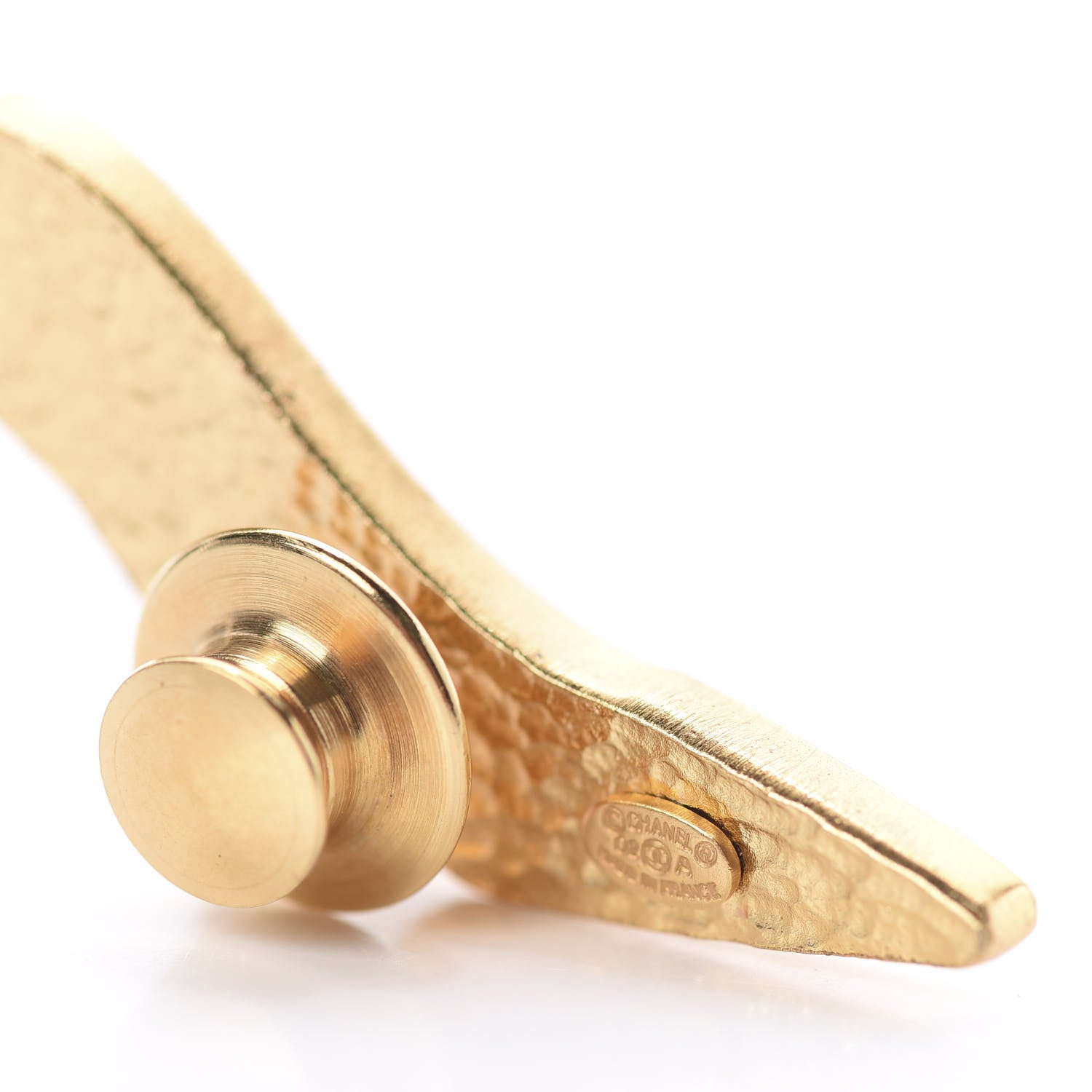 Chanel Enamel Pearl Heel Pin Black Gold 3 of 3