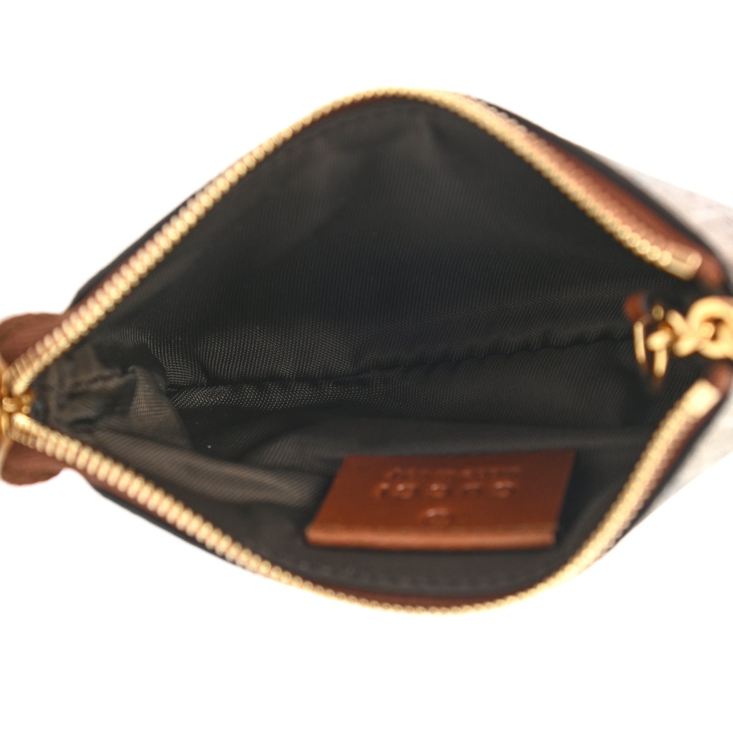 GG Supreme Monogram Key Case Brown
