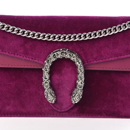 Gucci Velvet Super Mini Dionysus Shoulder Bag Fuchsia Violet Cyclamen 7 of 9