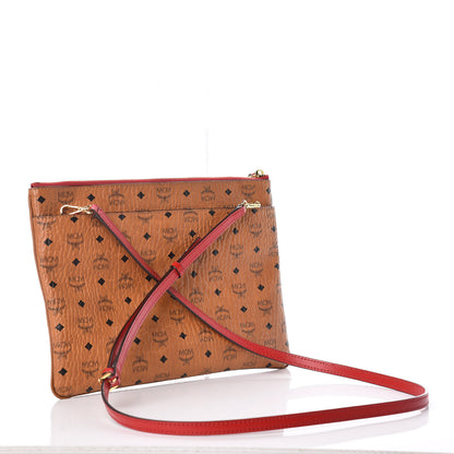 MCM Visetos Medium Crossbody Pouch Cognac 3 of 12