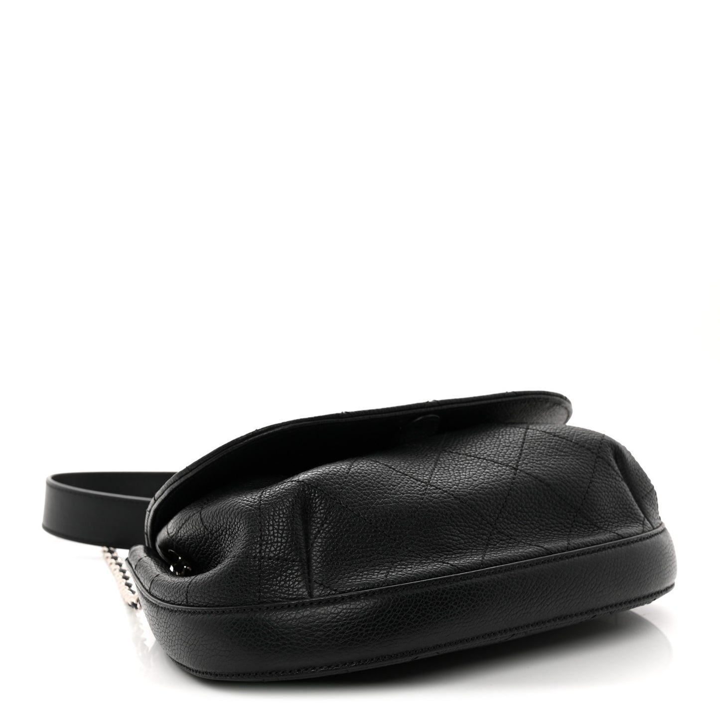 Calfskin Quilted Jungle Stroll Shoulder Bag Black