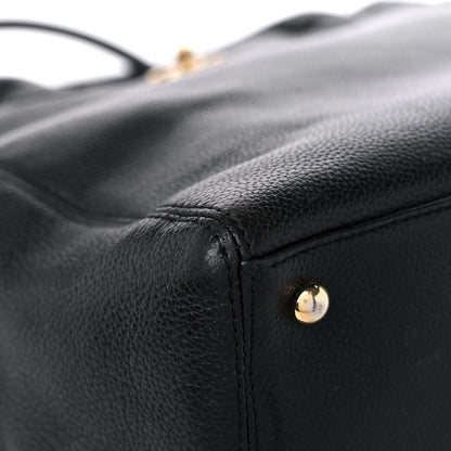 Chanel Calfskin Tall Cerf Tote Black 7 of 18