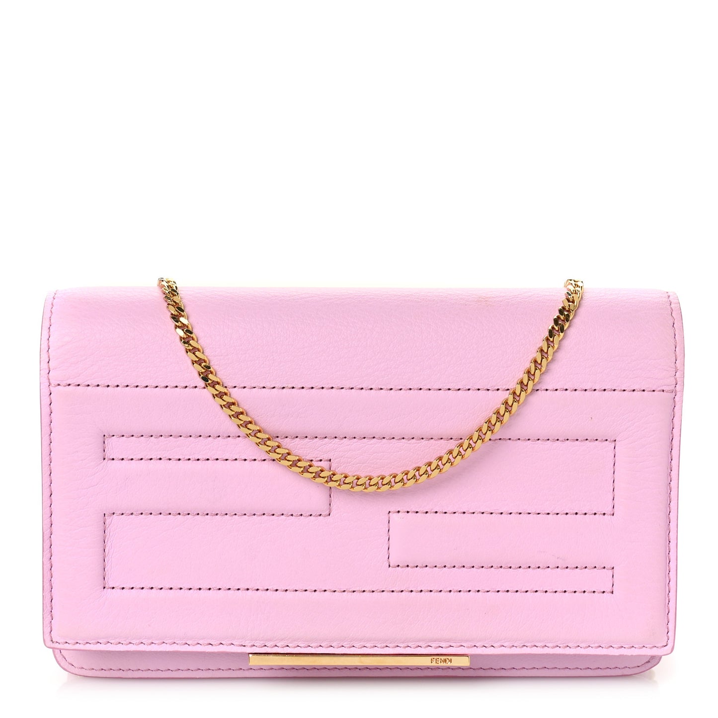 Vitello Flamingo Tube Wallet on Chain Lavanda