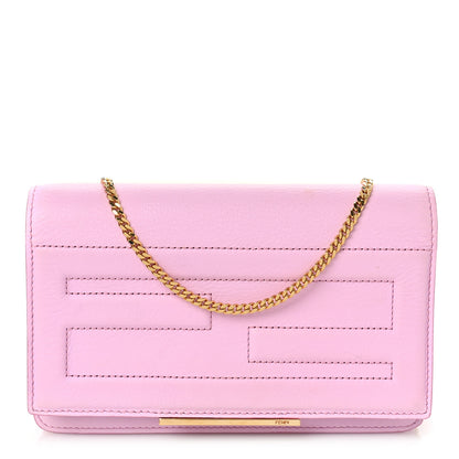 Fendi Vitello Flamingo Tube Wallet on Chain Lavanda 1 of 10
