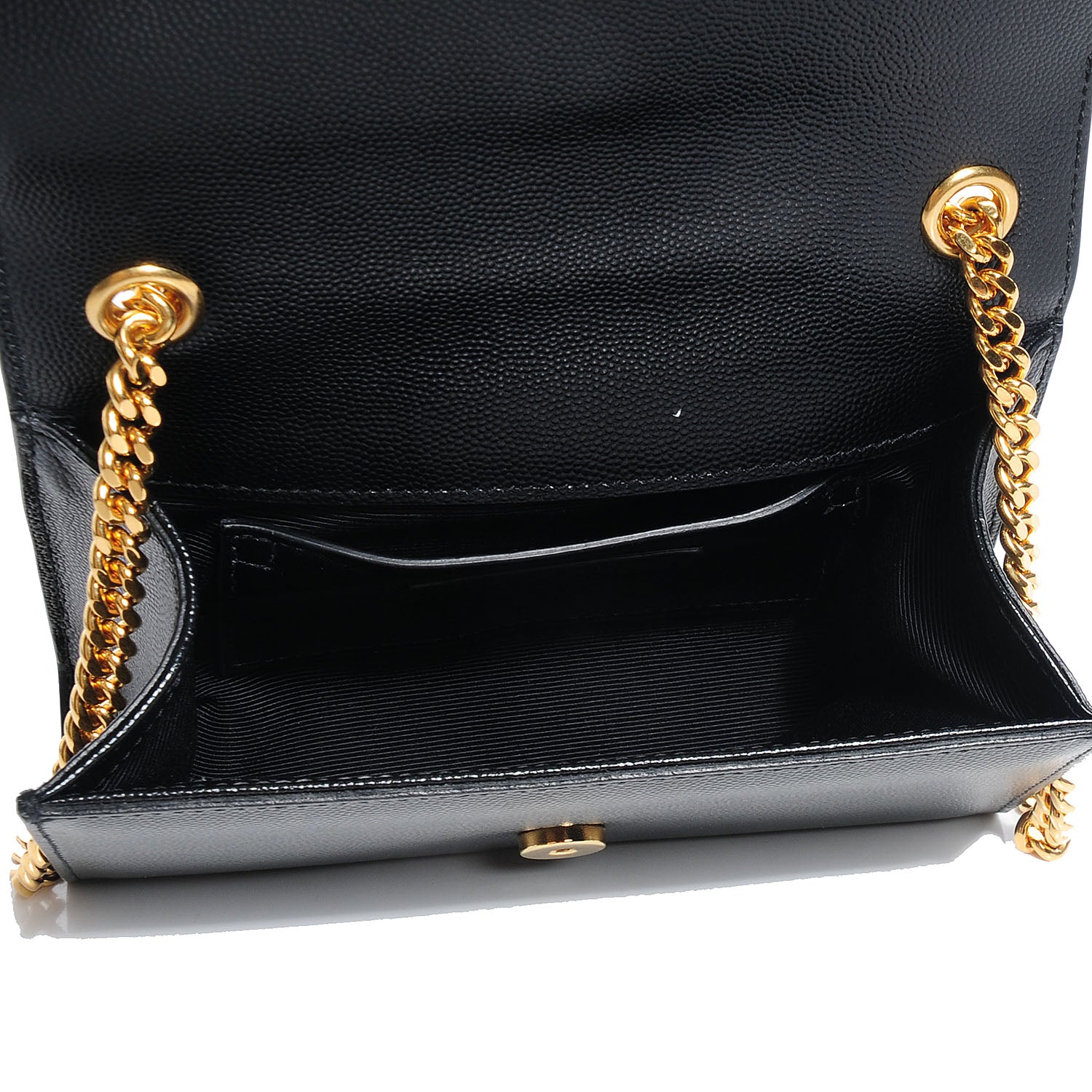 Saint Laurent Grain De Poudre Small Classic Monogram Satchel Black 15 of 21