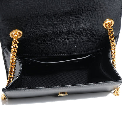 Saint Laurent Grain De Poudre Small Classic Monogram Satchel Black 15 of 21