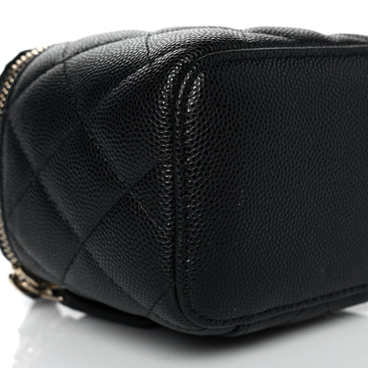 Chanel Caviar Quilted Mini Vanity Case With Chain Black 8 of 10