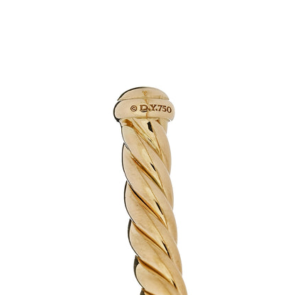 David Yurman 18K Yellow Gold 4mm Cablespira Bracelet 3 of 4