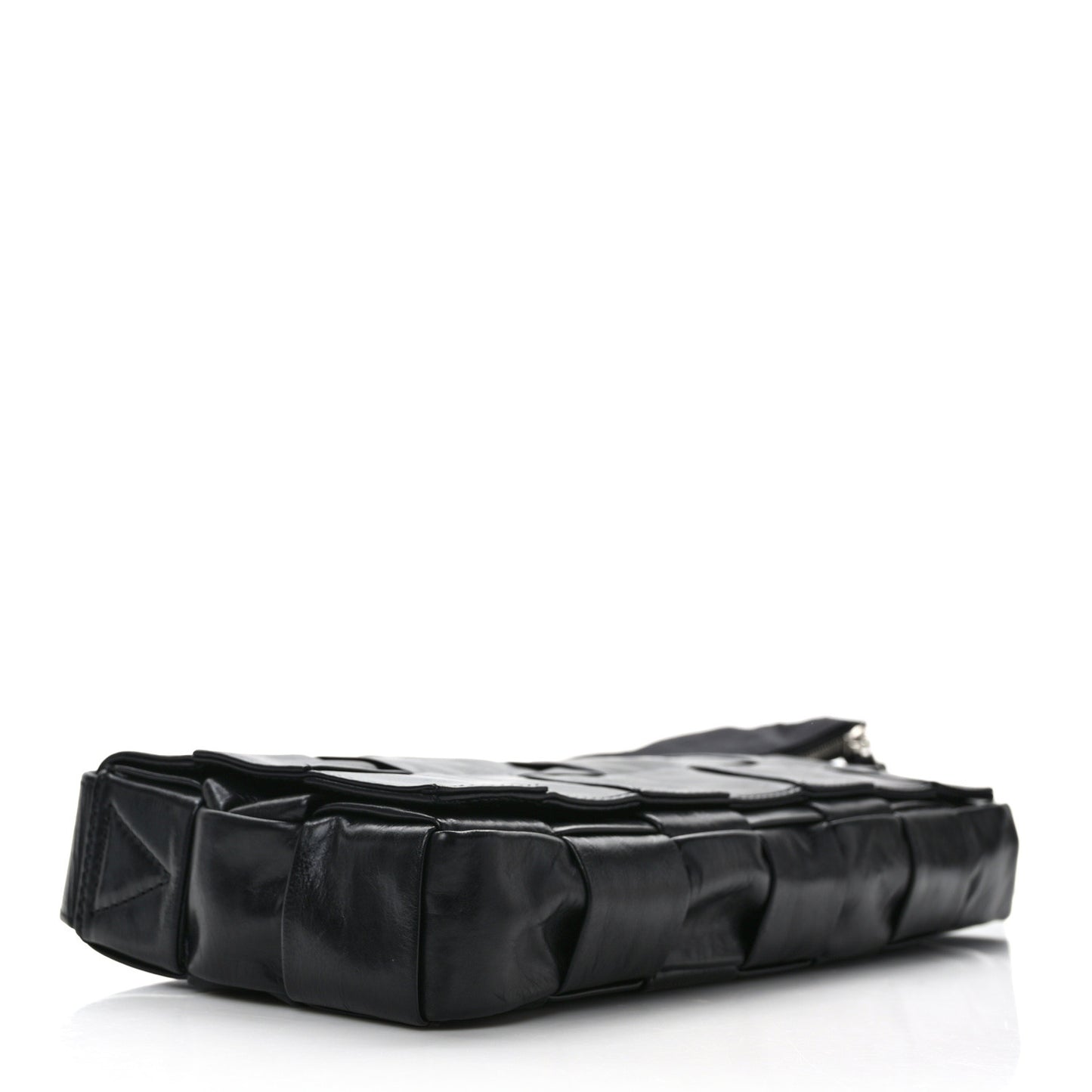Paper Calfskin Intrecciato Stretch Cassette Black